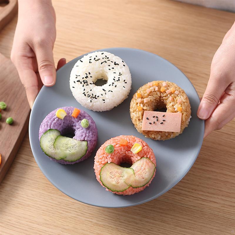 2Pcs DIY Sushi Mold Rice Ball Food Doughnut Mold Rice Mold Sushi Mold Sushi Maker Mold Sushi Kit Bento Accessories Kitchen Tool