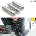 100pcs/bag 25mm*6mm Car SUV Truck Wheel Tire Studs Screws Snow Spikes Chains Winter Car Tire Stud Screws