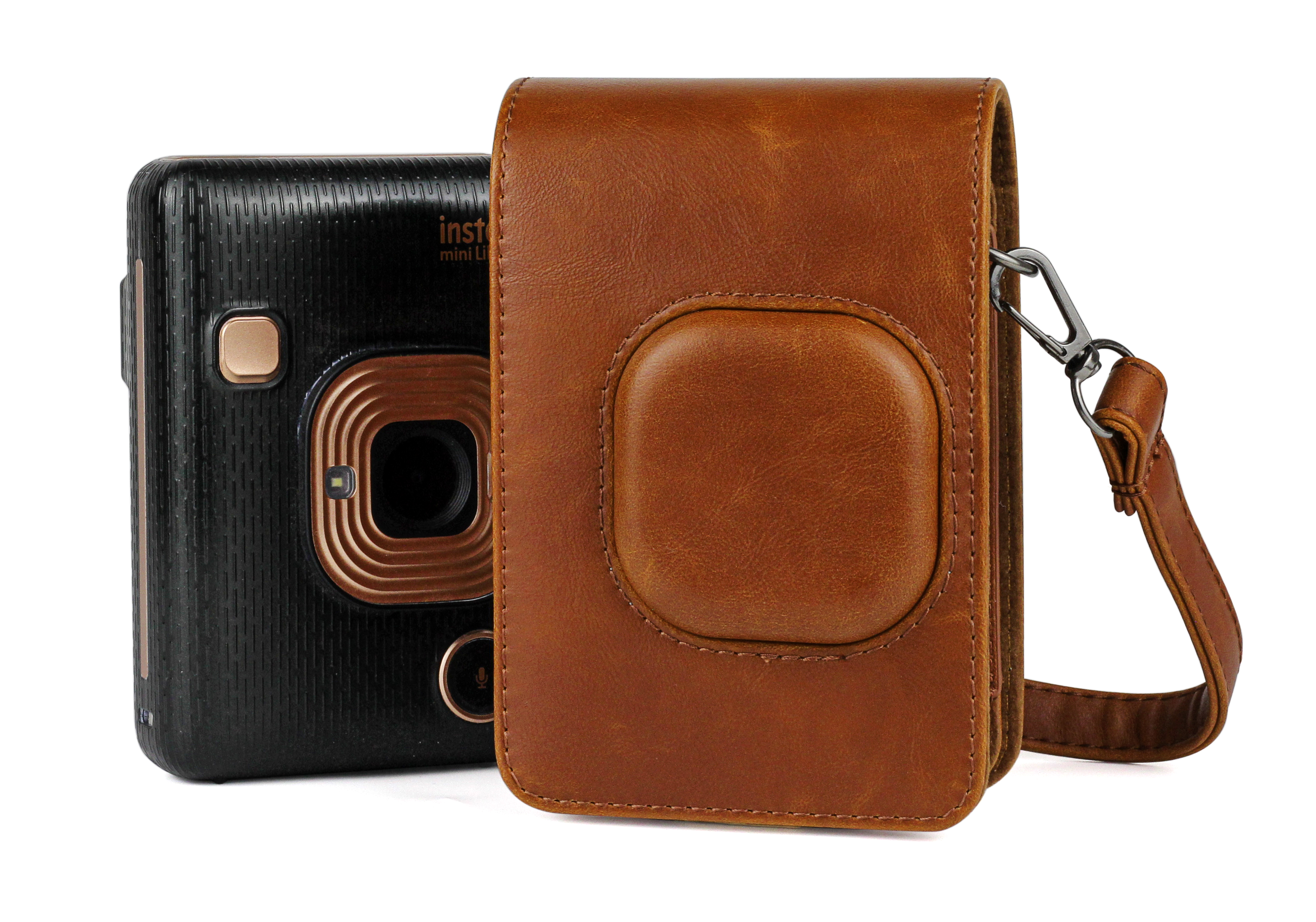 For FUJIFILM Instax Mini Liplay Hybird Instant Film Camera Retro PU Leather Case Carry Shoulder Bag Black Brown White
