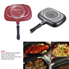 32cm Double-Sided Frying Pan Non-Stick Barbecue Tool Cookware Dubbelzijdig Koekenpan Spuitgieten For Home Coo