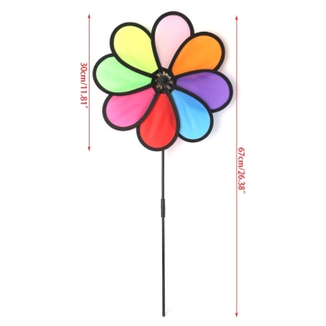 Windmill Toys Children Kids Garden Decoration 8 Leaves Colorful Outdoors Spinner