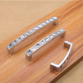 Hole Pitch 64mm/96mm/128mm Modern Crystal Glass handle drawer handle pulls cabinet handle furniture Hardware Home Improvement