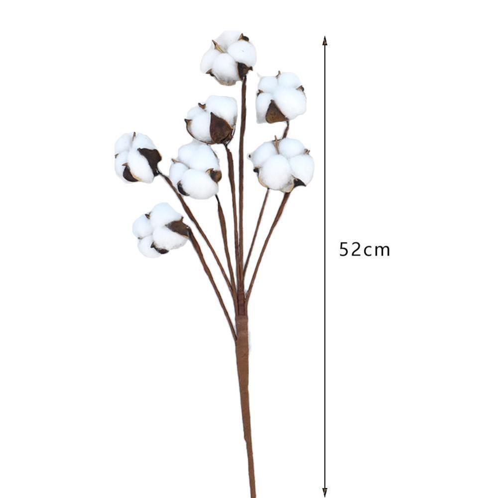 White 7 Head Cotton Cheap Home Decoration Kapok Dried Flower Bouquet Pampas Grass