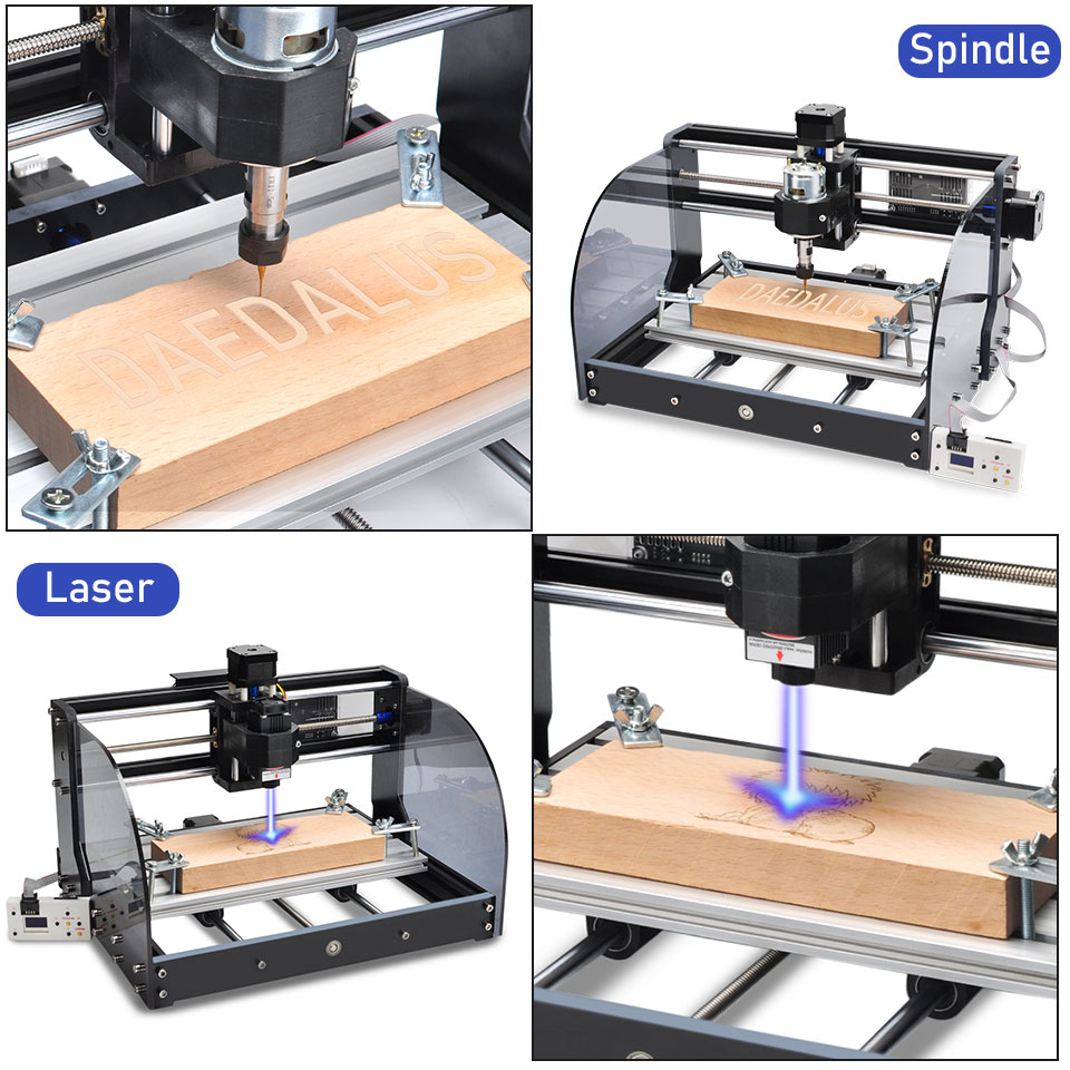 CNC Router 3018 Pro Max upgraded 3-axis DIY5.5W laser/spindle Engraving Machine milling cutter Woodwork ,With Offline Controller