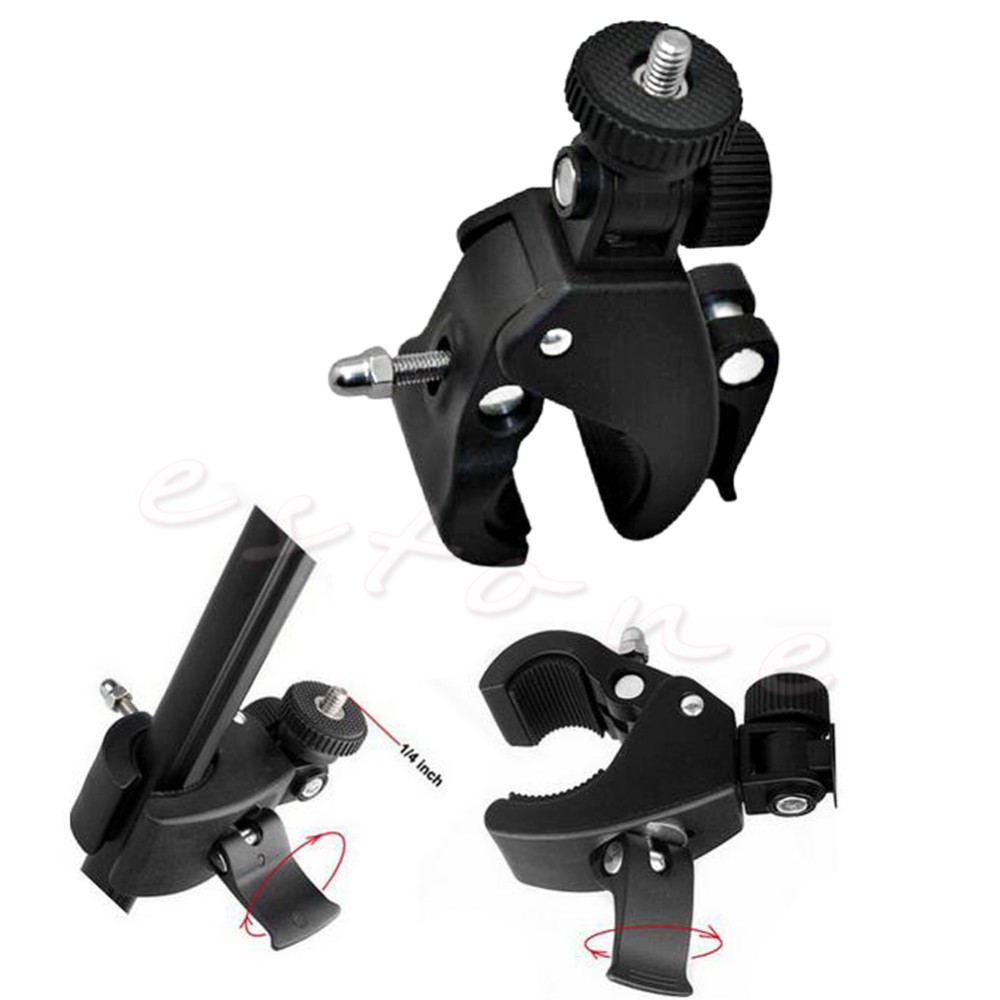 2019 New Bicycle Bike Handlebar Mount 1/4 Screw Clamp Bracket Tripod For Camera DV