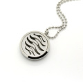 Stainless steel wave pendant diffuser necklace