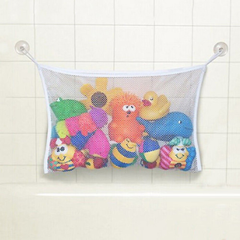 1 pcs Kids Baby Toy Bathtub Suction Cup Storage Mesh Bag Bathroom Tidy Net Organizer Bathroom Mesh Organizer Net for household