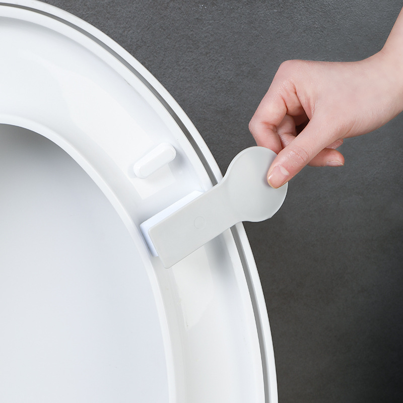 Portable Foldable Toilet Seat Cover Lifter Adhesive Toilet Seat Sanitary Closestool Cover Lift Handle Bathroom Accessories