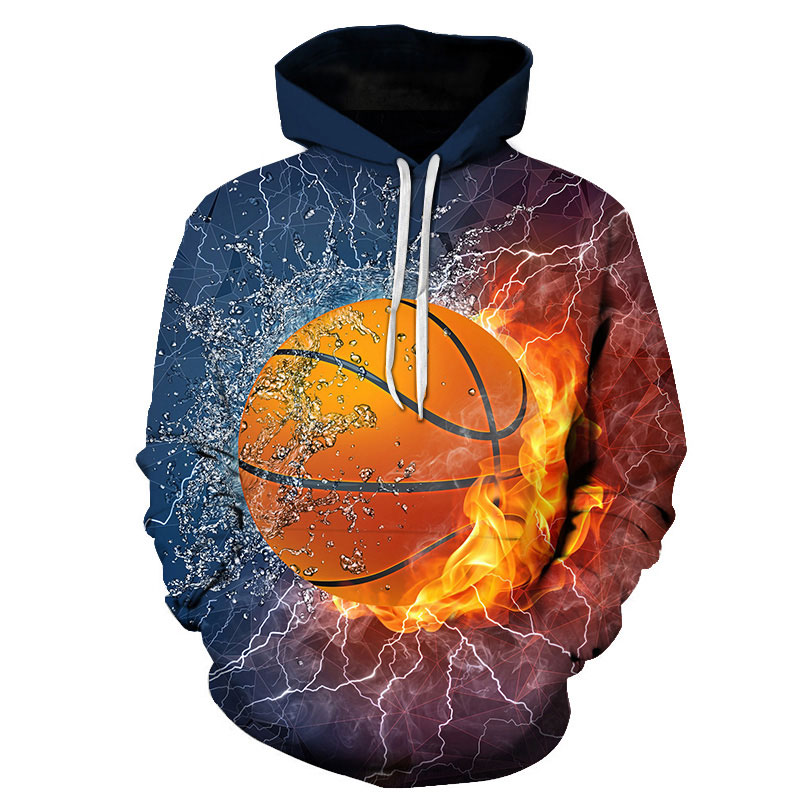 Fall 2020 kids burger dinosaur 3D hoodie basketball color paint printed boys and girls casual sweatshirt kids fashion pullover