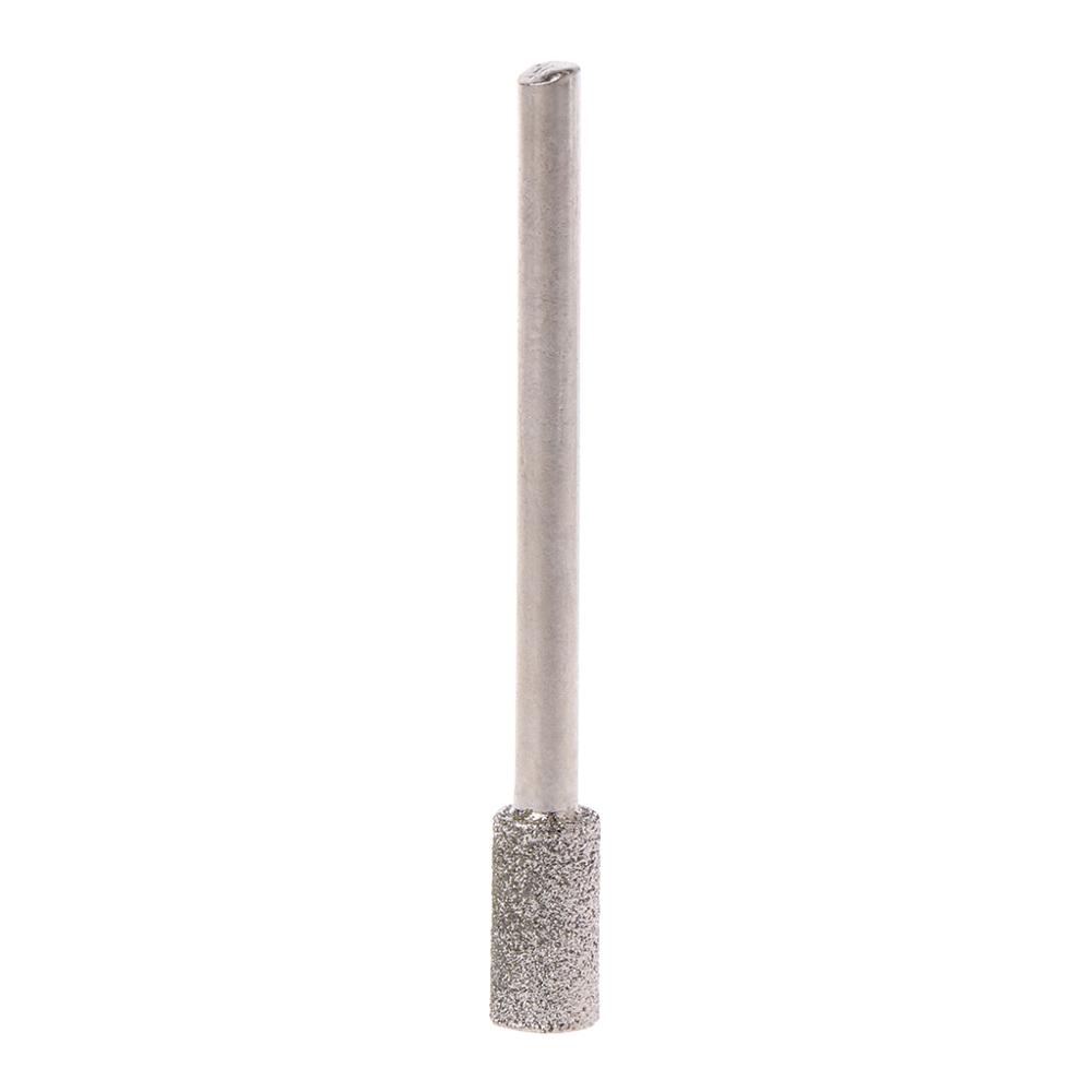 5PCS Diamond Coated Cylindrical Burr 4mm Chainsaw Sharpener Stone File Chain Saw Sharpening Carving Grinding Tools
