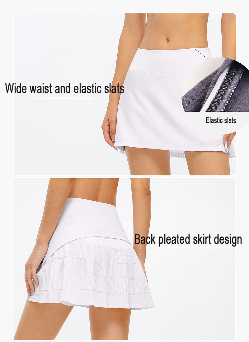 Elastic high waist golf skirt