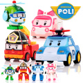 4pcs/set Robocar Poli Kids Toys Robot Transformation Anime Action Figure Robok Skirts Anime Figures Toy For Children