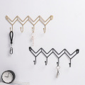 1/2Pcs No Trace Nails Nordic Metal Wave Hook Multifunction Door Wall Hanging Storage Rails Household Simple Clothes Storage Tool