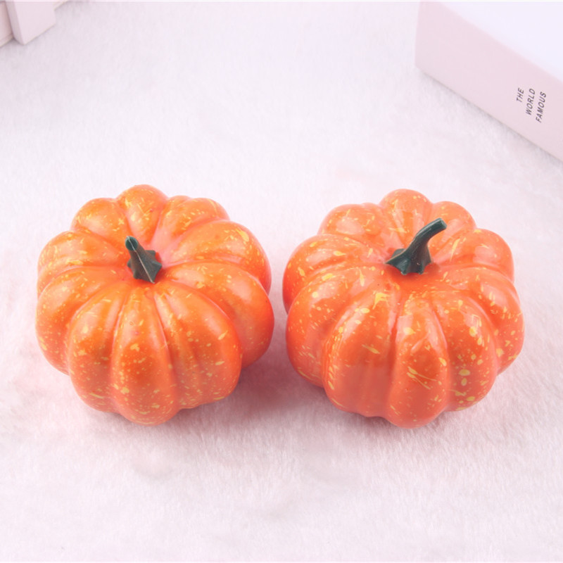 Big Realistic Fall Mini Artificial Pumpkins Foam Pumpkins 8.5cm Small Pumpkins Fake Foam Halloween Decorative Pumpkins