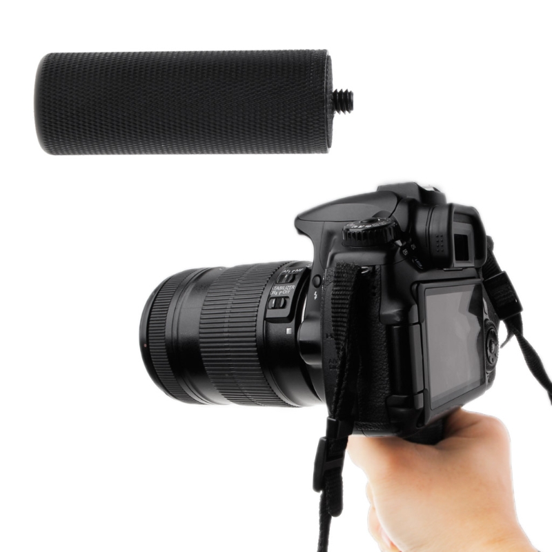 1/4'' Metal Handle Hand Grip Stabilizer Stick For LED Flash Light Video Camera
