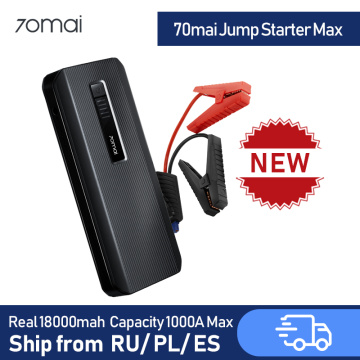 70mai Car Jump Starter Max 18000mah 1000A Max Power Bank 12V Car Battery Booster 8.0L Car Charger Starting Device Car Starter