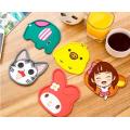 1PC Silicone Insulation Pad Cartoon Felt Antiskid Mat Cup Table Mat Bowl Cup Pads Mat Drink Coaster Placemat NX 024