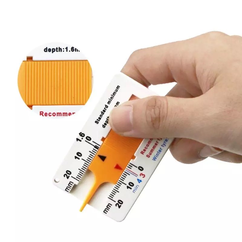 Tyre Tread Depth Depthometer Gauge Caliper Plastic Tread Ruler Depth Ruler Motorcycle Truck Tire Wheel Measure Tool
