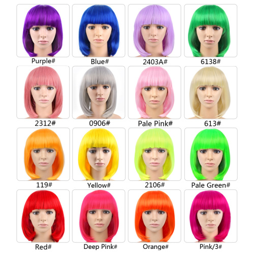 Synthetic Hair Bob Wigs Cosplay For Halloween Party Supplier, Supply Various Synthetic Hair Bob Wigs Cosplay For Halloween Party of High Quality