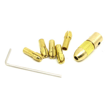 7pcs 0.5/1.0/1.5/2/2.5/3mm Copper Mini Electric Drill Bit Collet Chuck Set Tool 3.17mm Hole