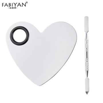 Heart Stainless Steel Palette Spatula Cosmetic Makeup Cream Foundation Eye Shadow Mixing Gel Polish Nail Art Tool Set Hands-free