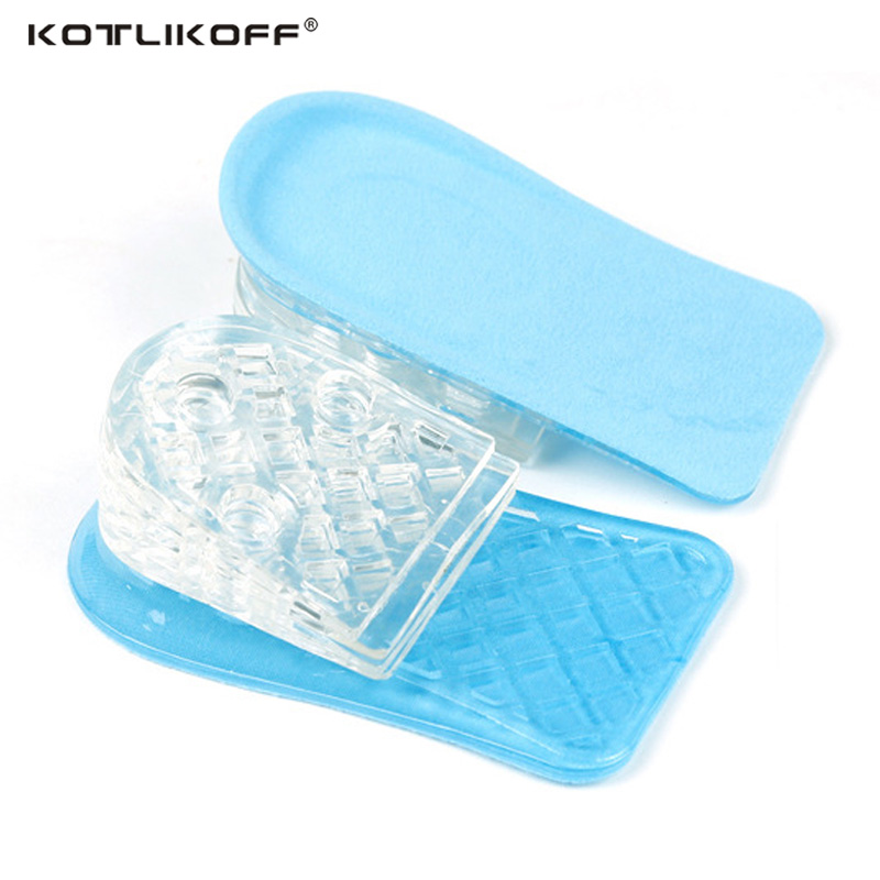 KOTLIKOFF Silicone Gel Height increase Woman Insoles Elevator insoles Soles for shoes Men and Women Shoe foot pad inserts