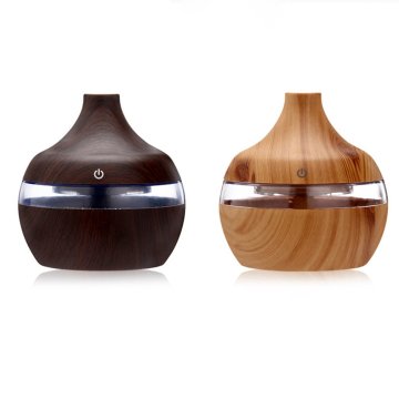 Wood Grain Aromatherapy Diffuser USB Charging Home Air Humidifier Purify Soothing LED Night Light Mist Maker