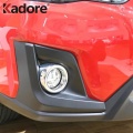For Subaru XV Crosstrek SUV 2018 2019 2020 ABS Chrome Front Foglight Fog Light Cover Trim Car Protect Accessories