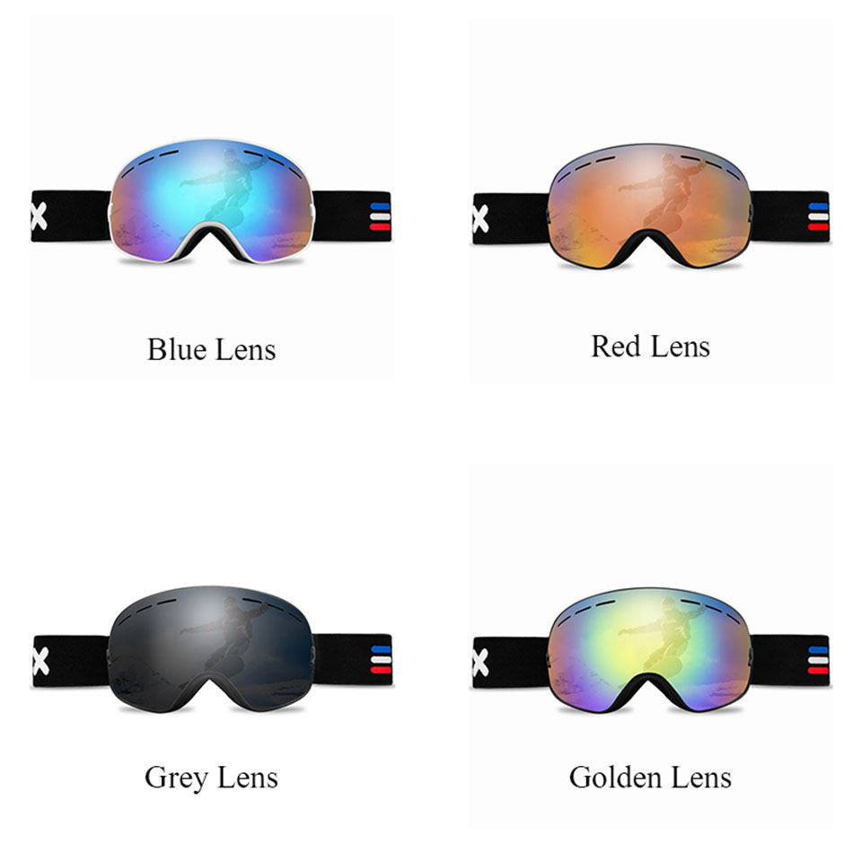 Loogdeel New Double Layers Anti-fog Ski Goggles Snow Snowboard Glasses Men Women Snowmobile Eyewear Outdoor Sport Ski Goggles