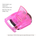 Mini false eyelash curler eyelash curling aid foldable silicone anti-pinch portable eyelash tweezers