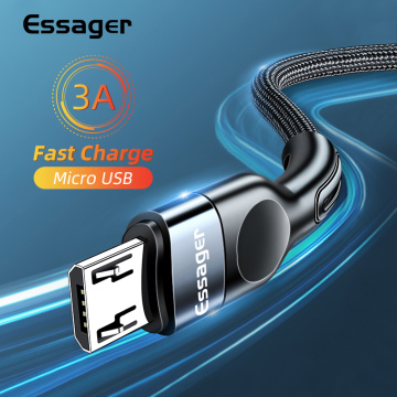 Essager Micro USB Cable 3A Fast Charging Charger Microusb Wire Cord For Samsung Xiaomi Redmi Android Mobile Phone Data Cable 2M