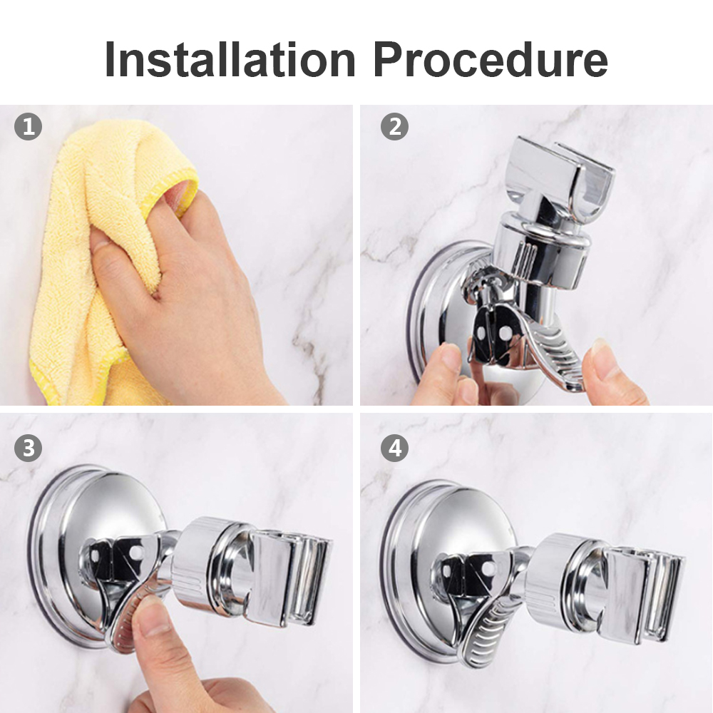 Bathroom Strong Vacuum Suction Cup Wall Mount Holder Adjustable Hand Shower head Bracket Bathroom Accessory