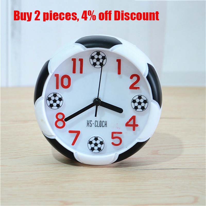 Football Ball Shaped Desk Clock Soccer Table Decorative For Desktop Bedsides Bedroom Birthday Soccer FansGift Outdoor Travel