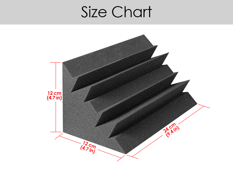 Arrowzoom 4.7" x 4.7" x 9.4" Mini Corner Bass Traps Studio Foam Panel Sound Absorbing Acoustic Treatment