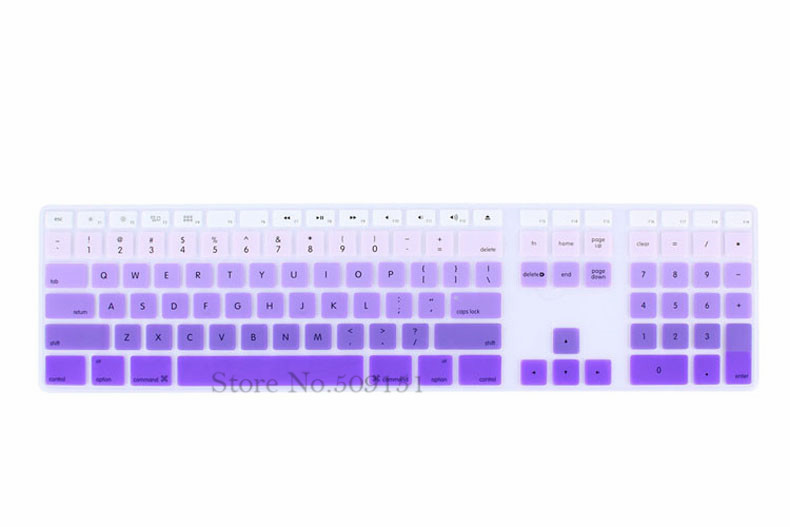 Gradient Keyboard Cover For Apple iMac G6 A1243 21.5 27 inch Desktop keyboards protective keypad cover Protector