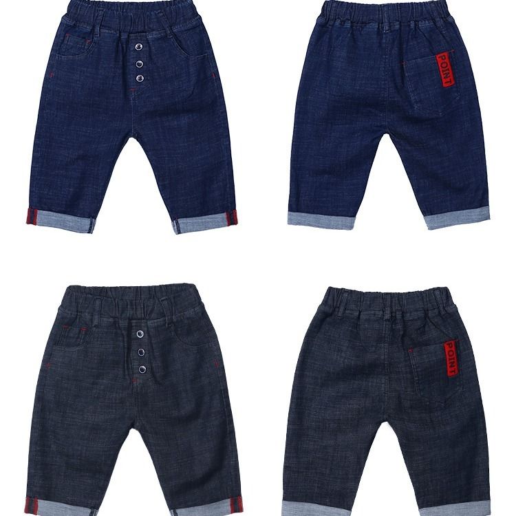 Hot Sale 2020 Kid Boys Shorts Blue Short Pants Denim Jeans Shorts Adjustable Elastic Waistband Trousers Summer Children Clothing
