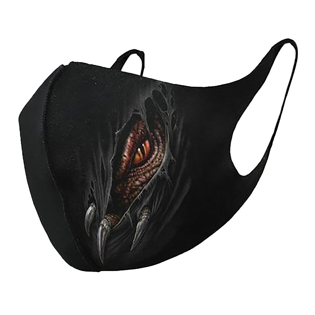 Unisex Windproof Universal Mouth Masks Animal Print Face Masks Windproof Dustproof Mouth-muffle masque lavable Halloween Cosplay