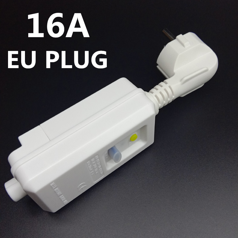EU Europe Germany France 4.8mm plug 16A rewirable Self-wiring leakage protection plug RCD Circuit Breakers electrical plug