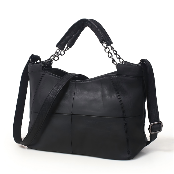 Leather women's chain shoulder bag