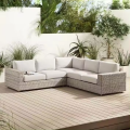 High-end Hotel Furniture Outdoor Sectional Sofa All Weather Wicker Furniture L Shape Garden Sofa Sets