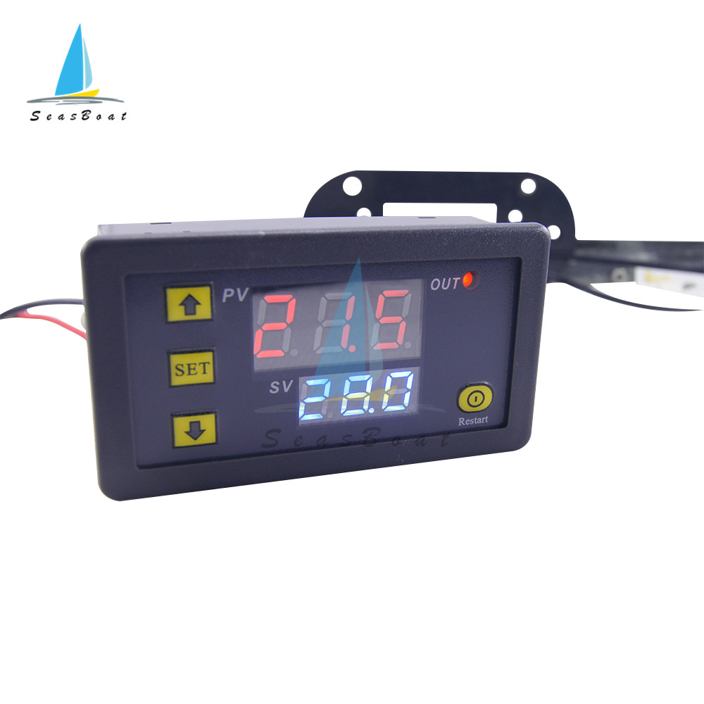W3230 Digital Temperature Controller Waterproof Tools Thermostat LED Display Heating Cooling High Accuracy Instrument 12/24/220V