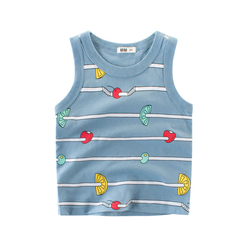 Kids Baby Boys Girls Infant Vests T-shirts Children Toddler Summer Vest Tops Clothes Cotton Tees Cartoon new 2020 Clothing