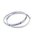 CHROME Die Cast Snare Drum Hoops 12'' 6 Ear/Hole/Lug, Zinc Alloy