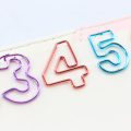 Domikee creative cute colorful number shape office school metal bookmark stationery,fine student index paper clips,10 pieces