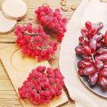 40pcs Christmas Frosted Artificial Berries Vivid Red Holly Berry Christmas Tree Decoration Artificial Flowers New Year Party