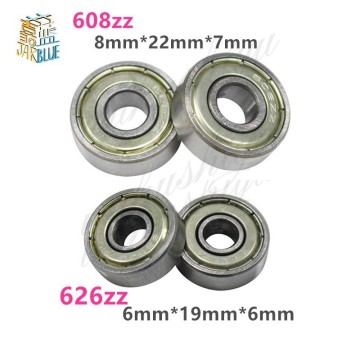 2PCS Ball Bearing 608zz 623zz 624zz 625zz 635zz 626zz 688zz 3D Printers Parts Deep Groove Flanged Pulley Wheel