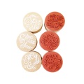 1 Pcs/lot Vintage Wishes Round Wooden Rubber Stamps DIY Decoration Craft Gift