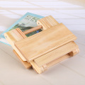 Pine wood folding stool portable household solid wood taburet outdoor fishing chair small bench square stool kids furniture