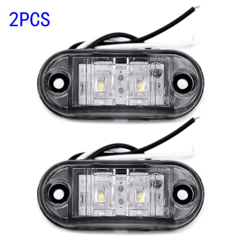2pcs Car Side Marker Tail Light White LED DC 10V-30V Car Trailer Truck E11 Marked Lights Lamps Car Accessories