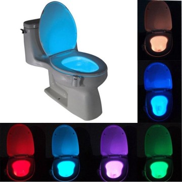 Smart Bathroom Toilet Nightlight LED Body Motion Activated On/Off Seat Sensor Lamp 8 multicolour Toilet lamp hot restroom set